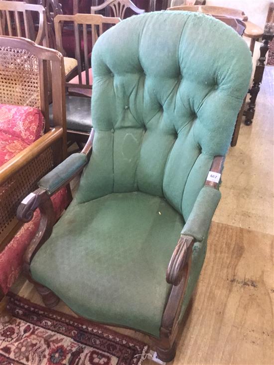 Victorian open armchair